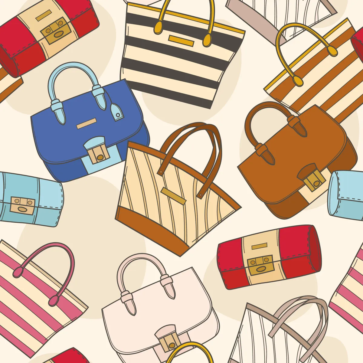 Woman Fashion Bags Seamless Pattern