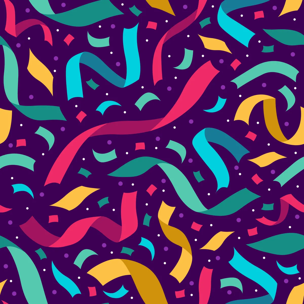 Ribbon Colorful Seamless Pattern Background