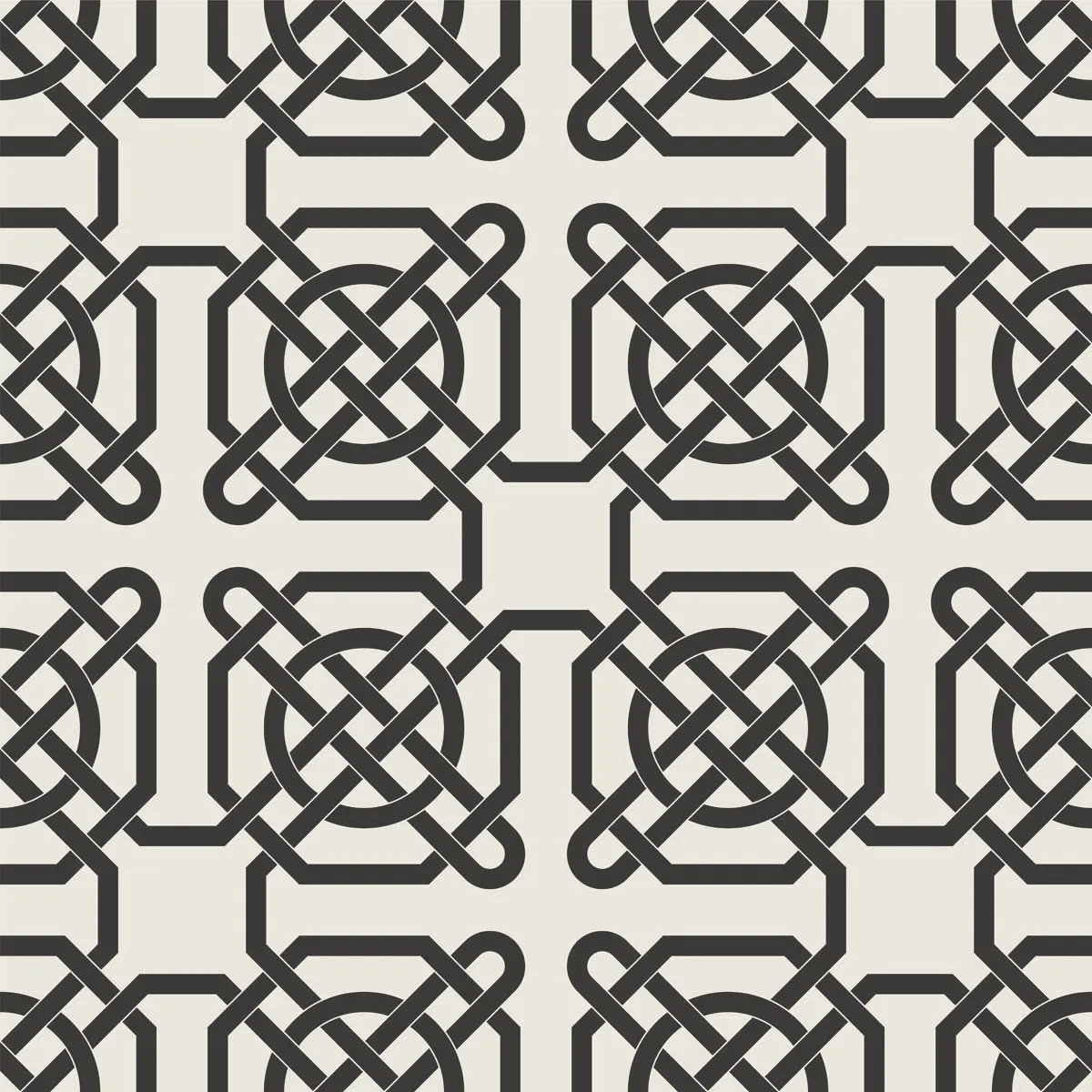 Seamless Pattern with Celtic Knot Ornament