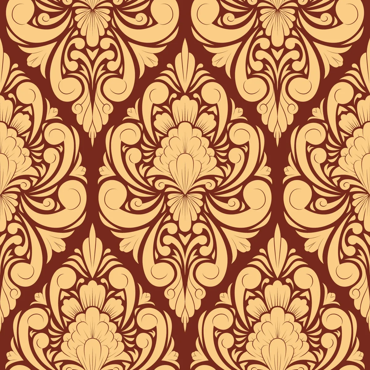 Floral Damask Pattern Background