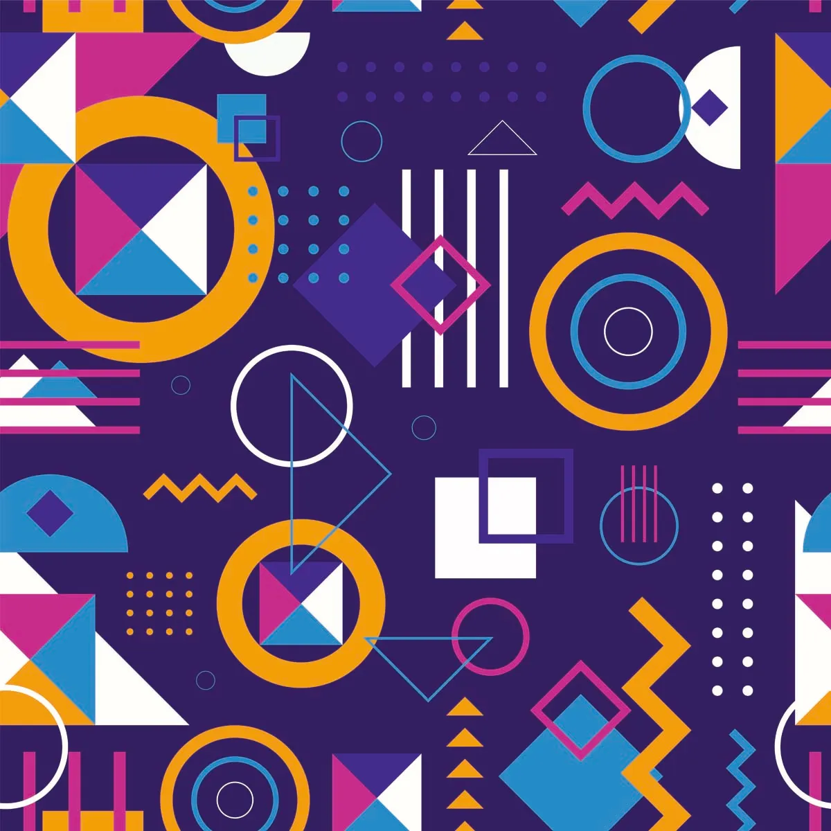 Geometric Flat Seamless Pattern Background