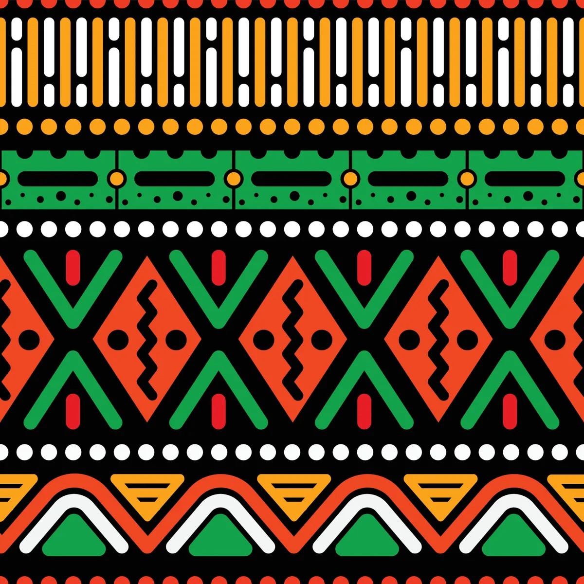 Seamless Pattern Pan African Colour Pattern