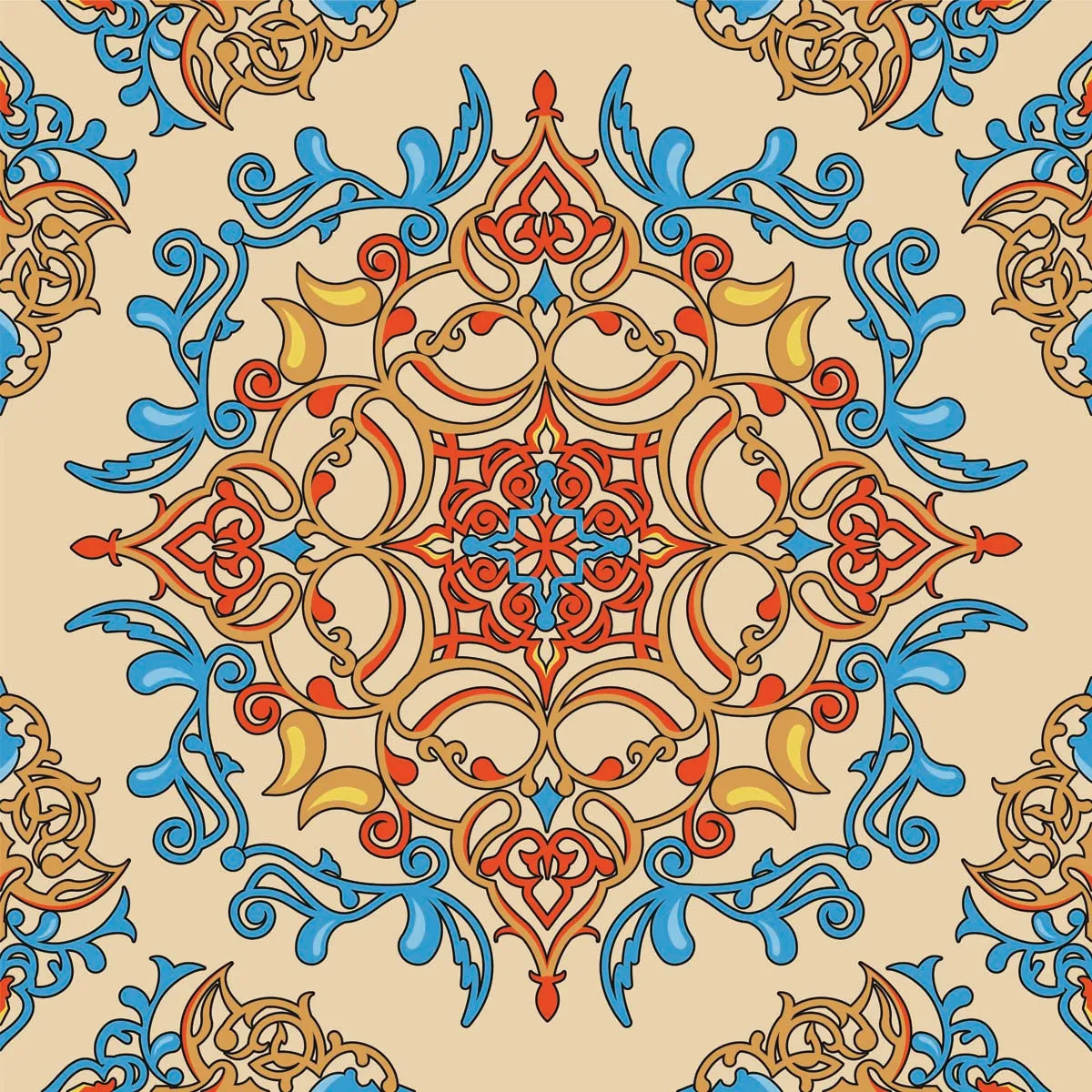 Eslimi Seamless Pattern Background