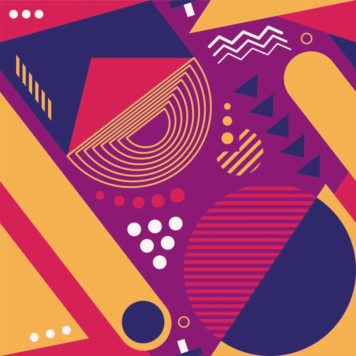 Color Geometric Seamless Pattern