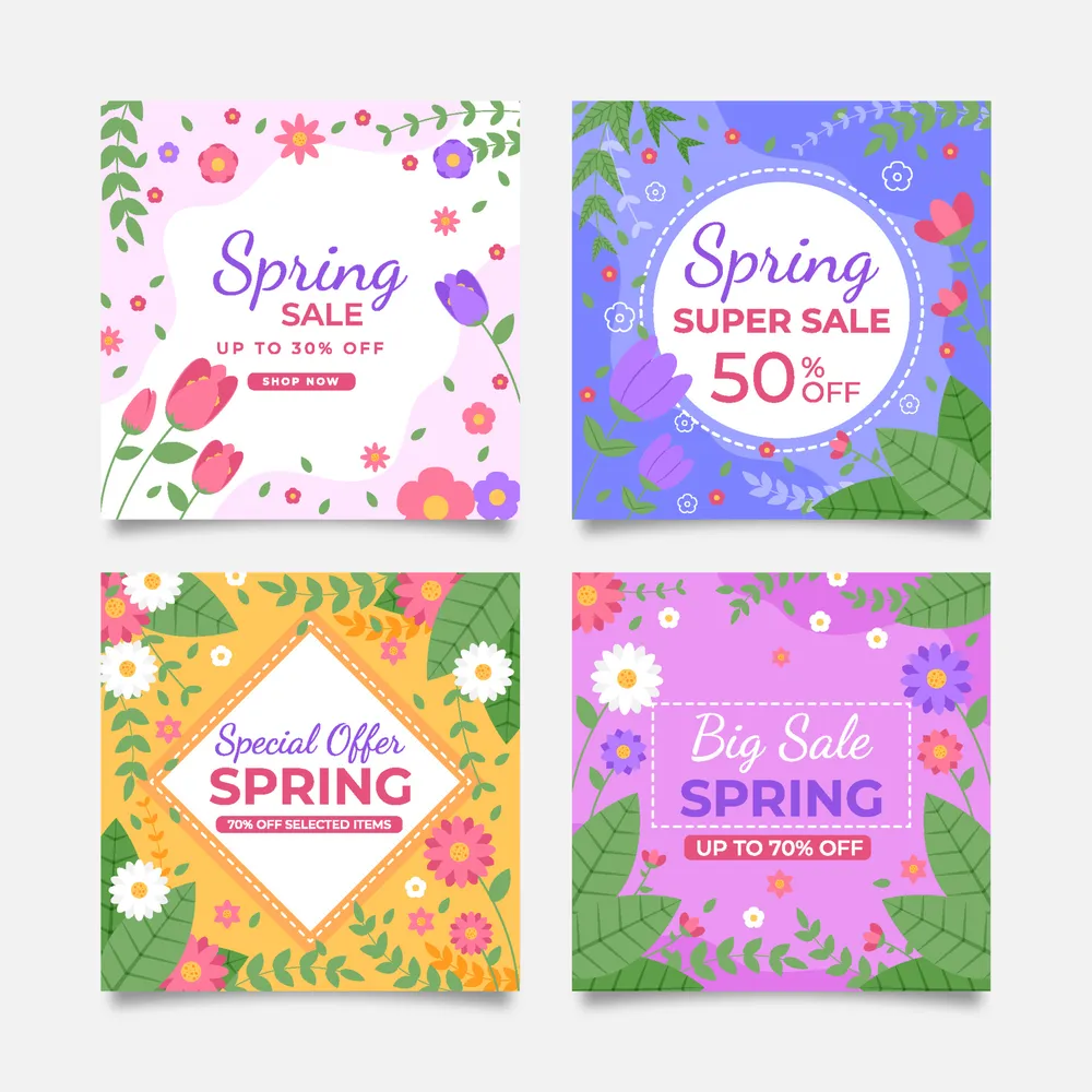 Spring Sale Social Media and Network Banners