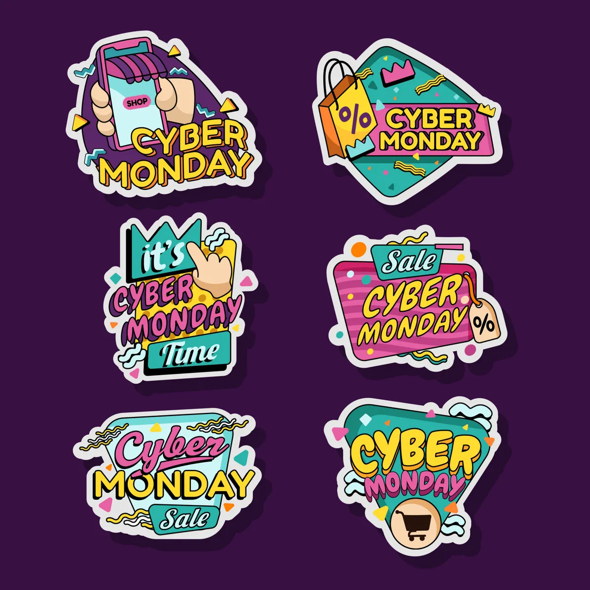 Fun Cyber Monday Sticker