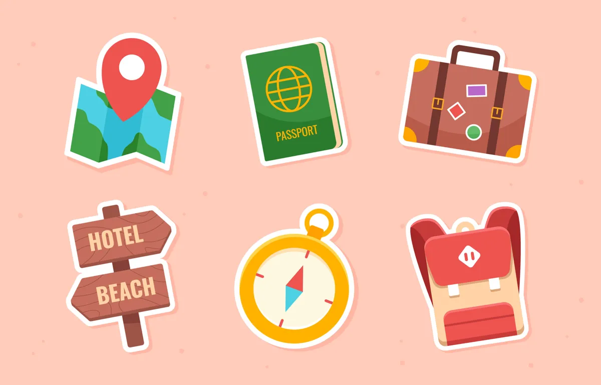 Travel Activity Sticker Set Bundle