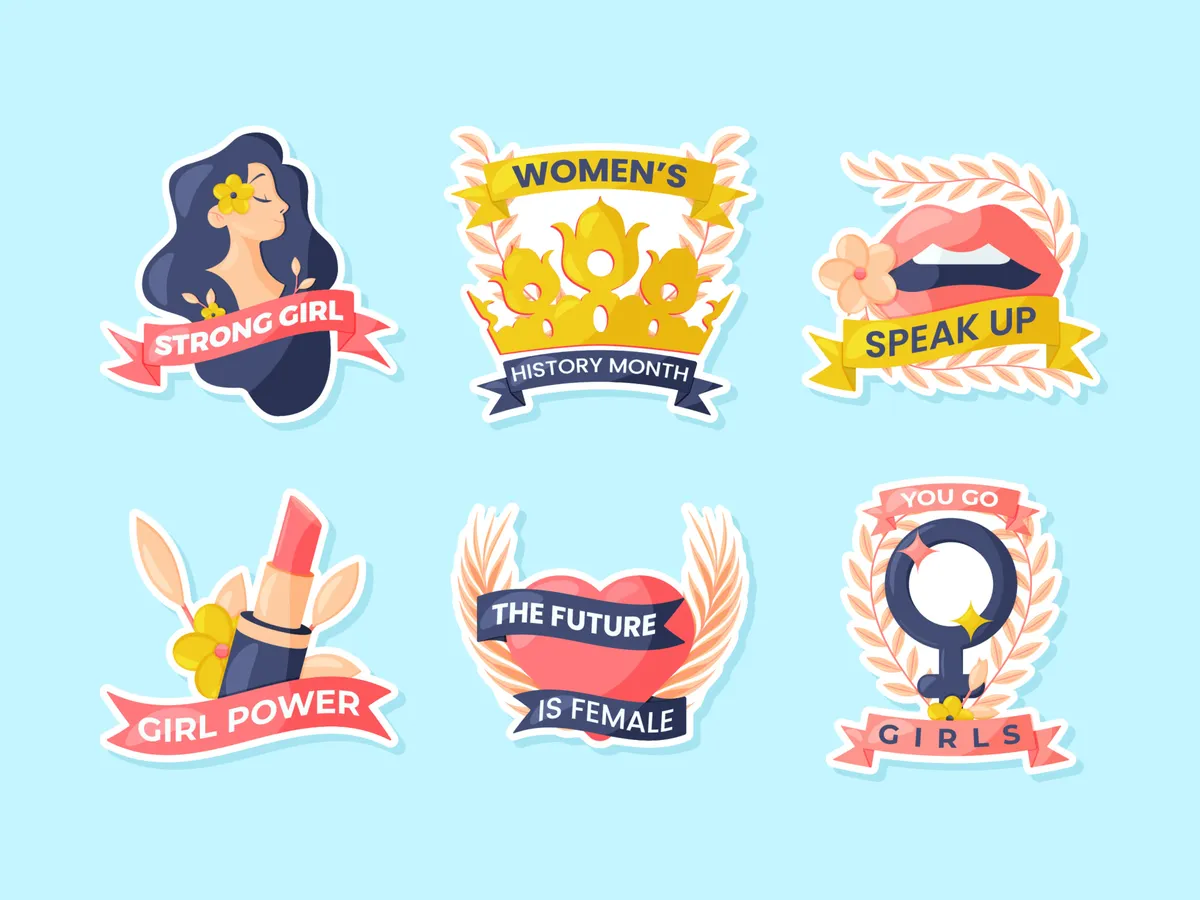 Women's History Month Sticker Set
