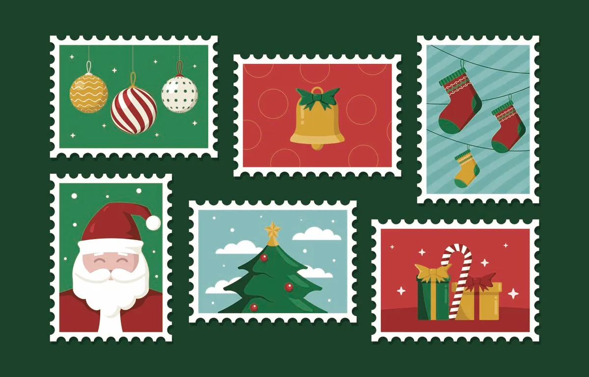 Christmas Stamp Sticker Set