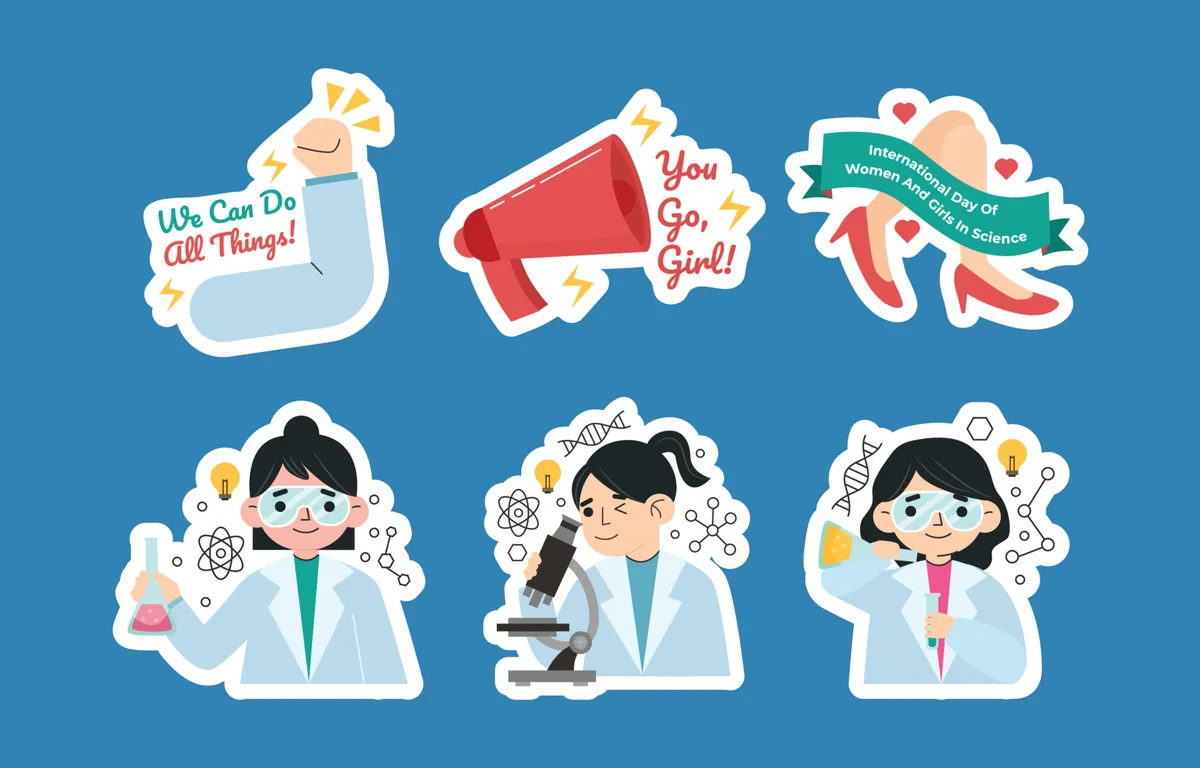 Women In Science Sticker