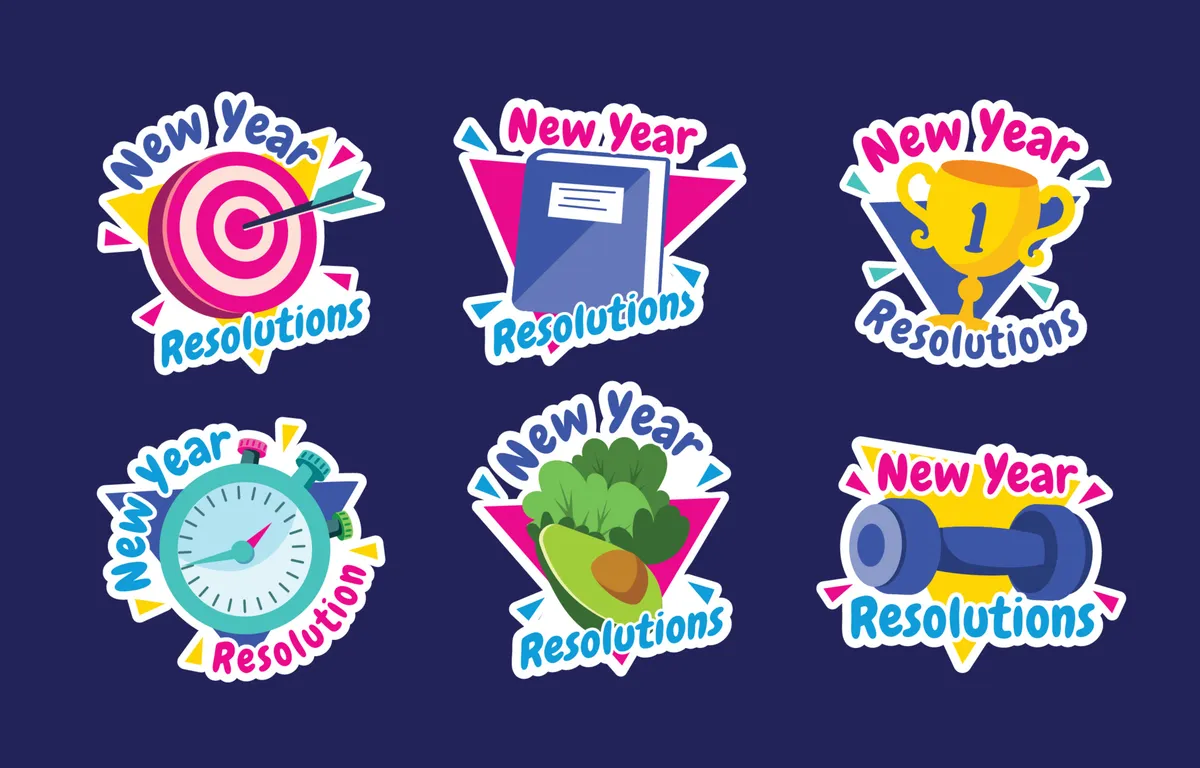 New Year Resolution Sticker