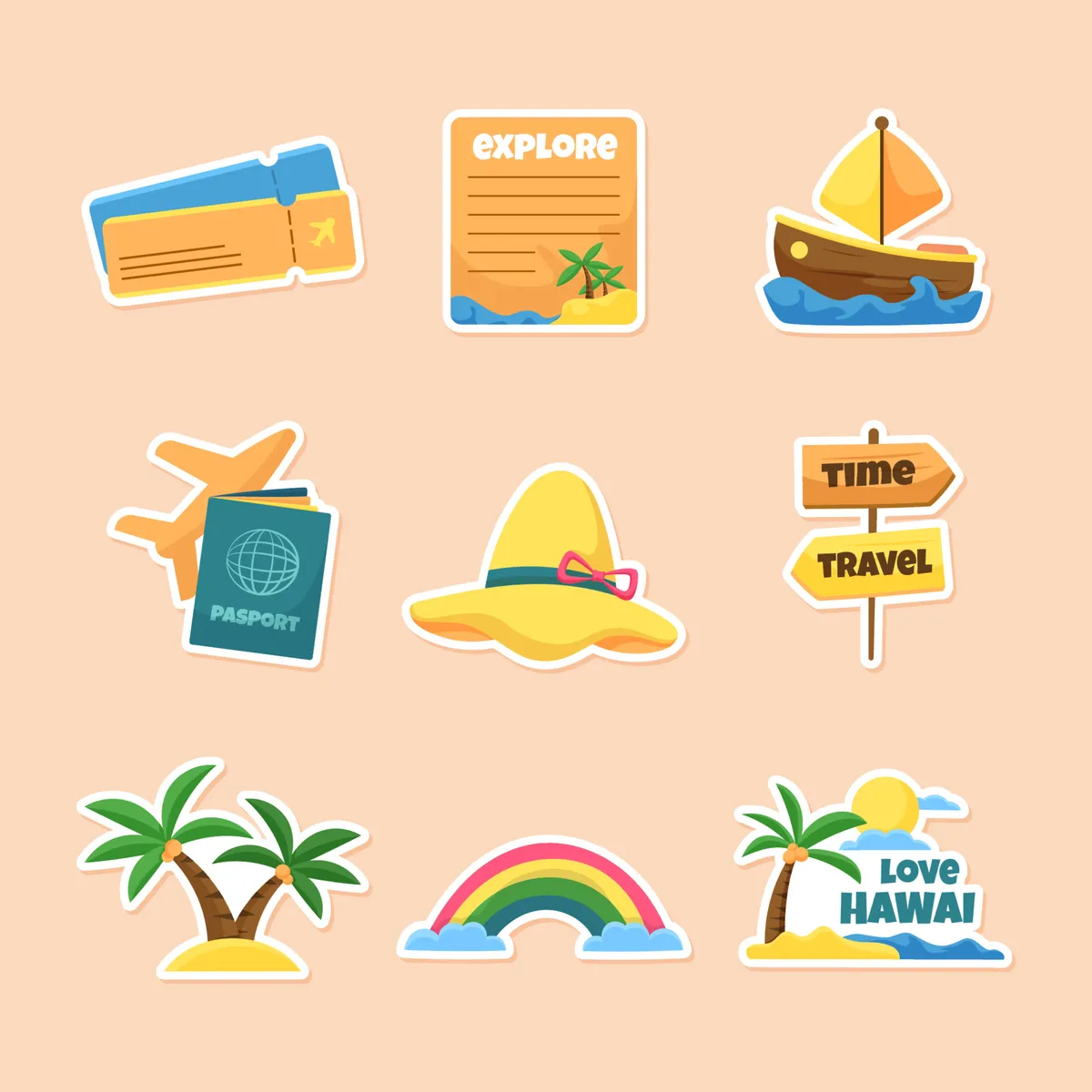 Travel Journal Sticker Collections