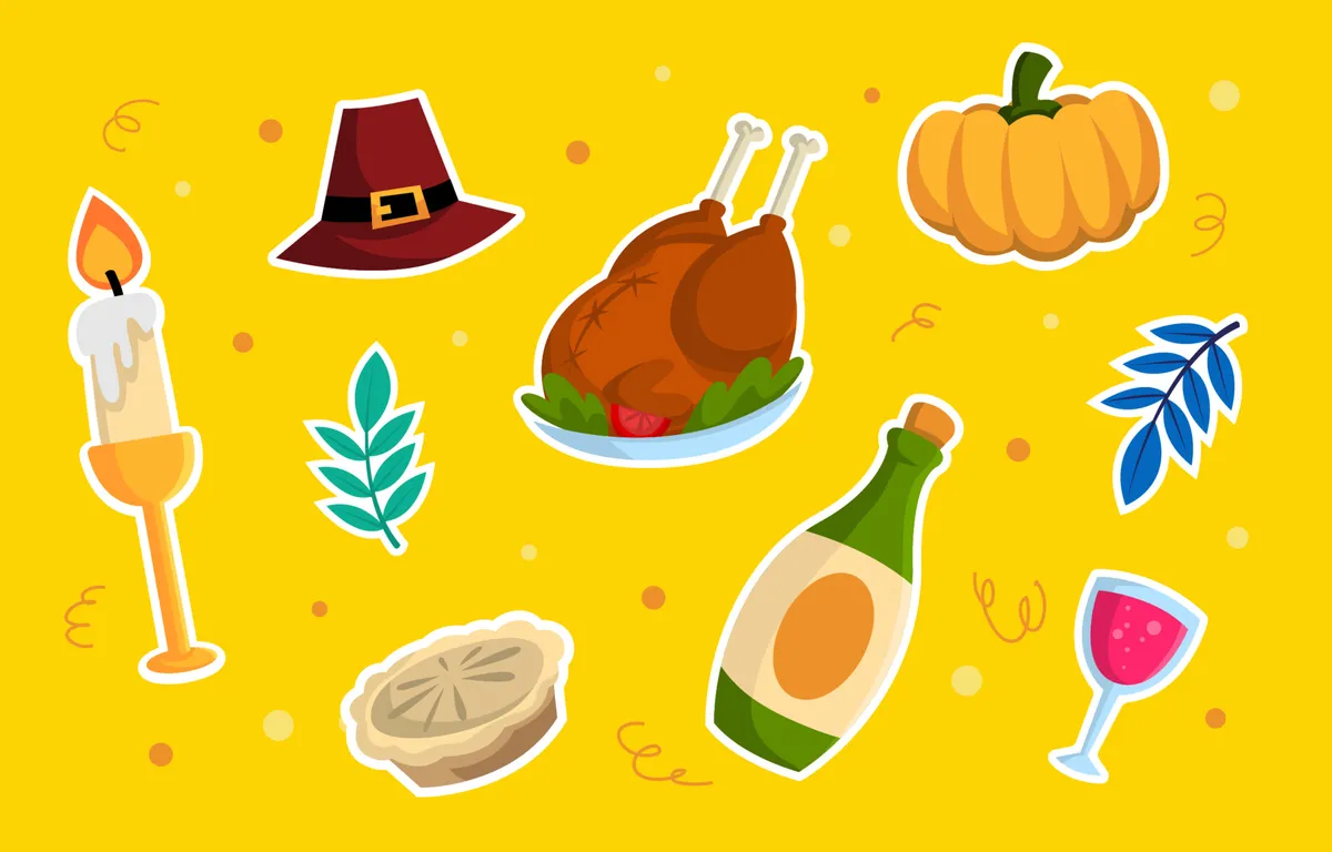 Thanksgiving Dinner Sticker Collections