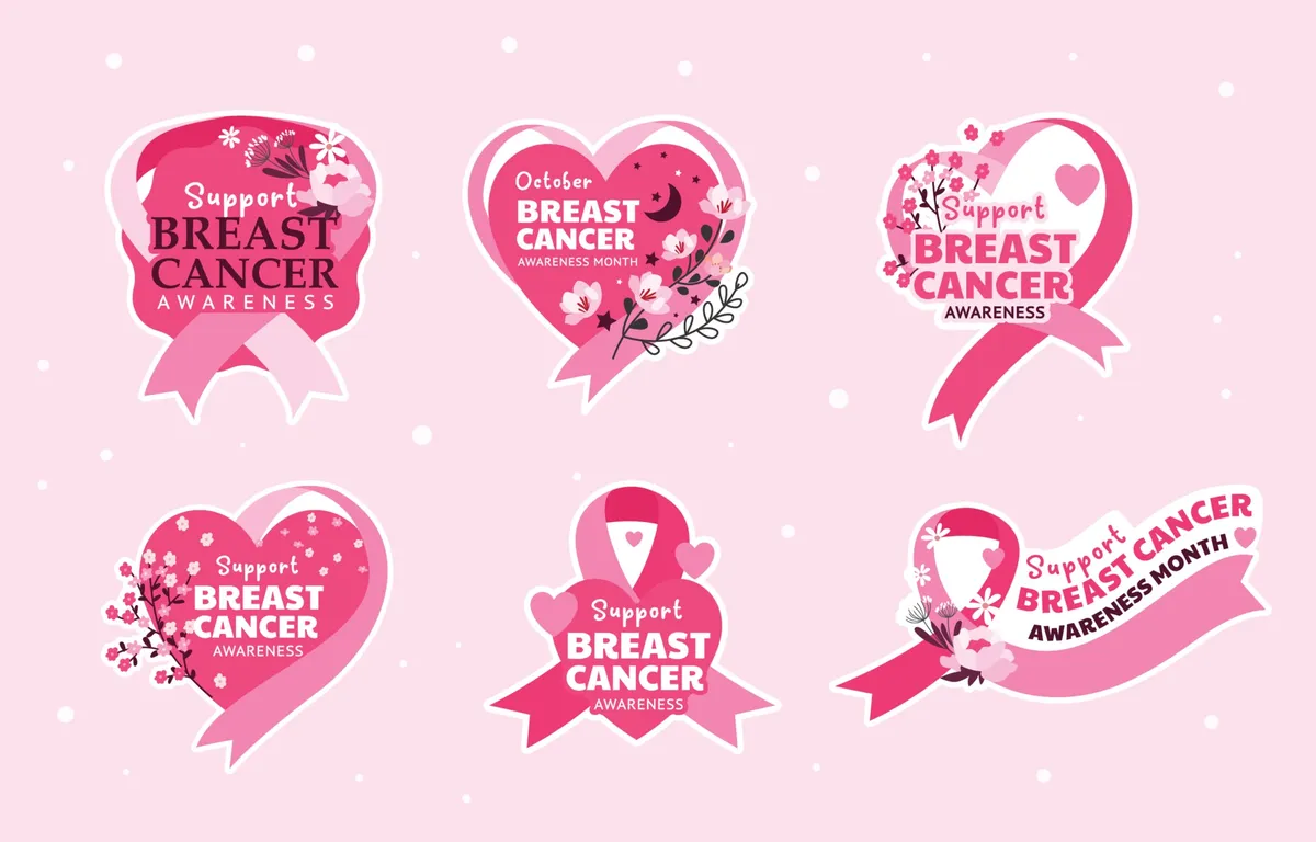 Cute Breast Cancer Awareness Stickers