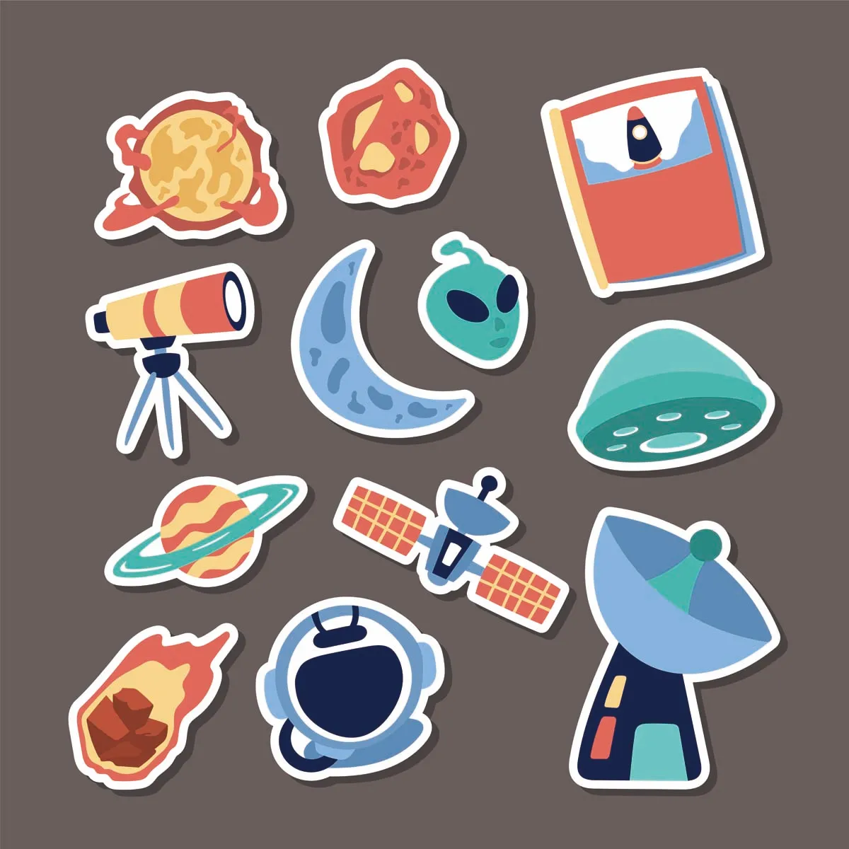 Outer Space Journaling Sticker Set
