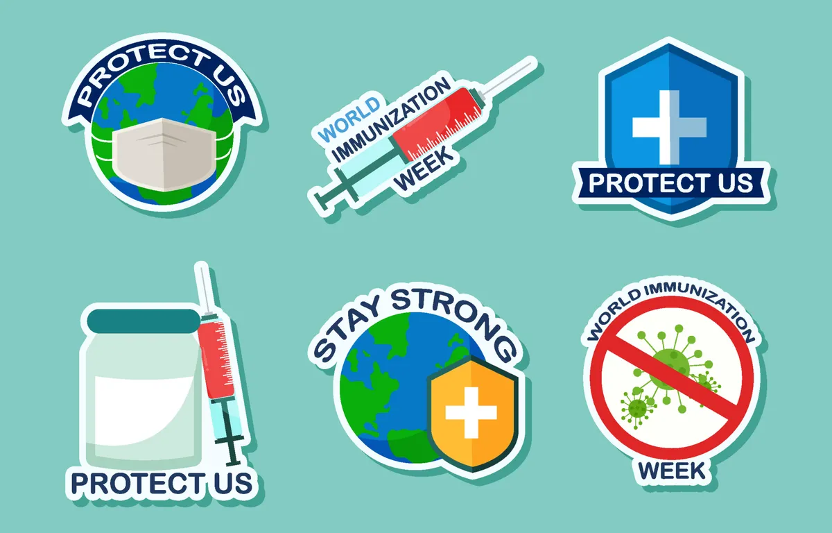Happy World Immunization Sticker