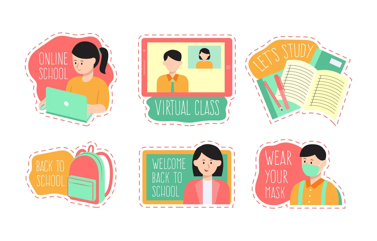 Online School Sticker Set