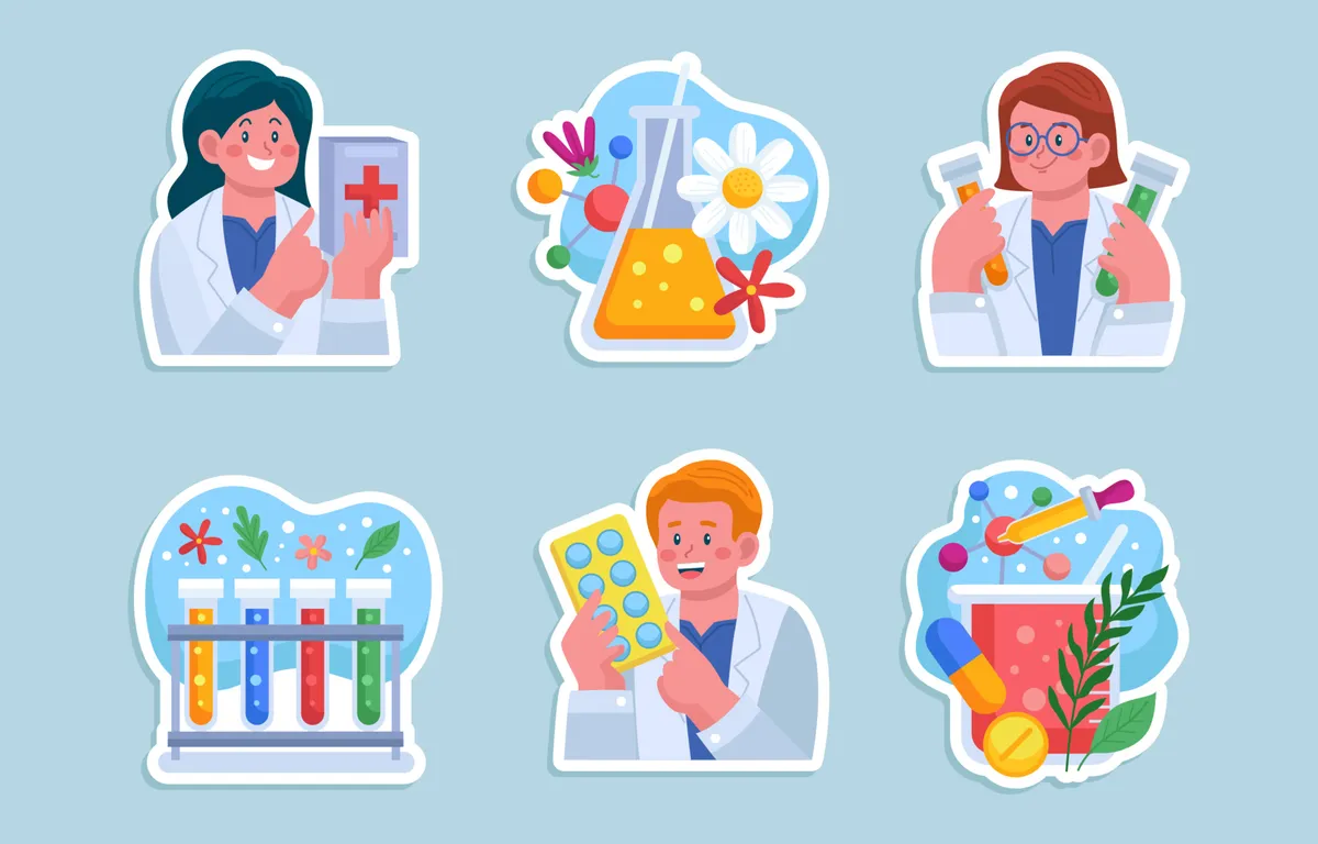 Modern Apothecaries Healthcare Sticker Set