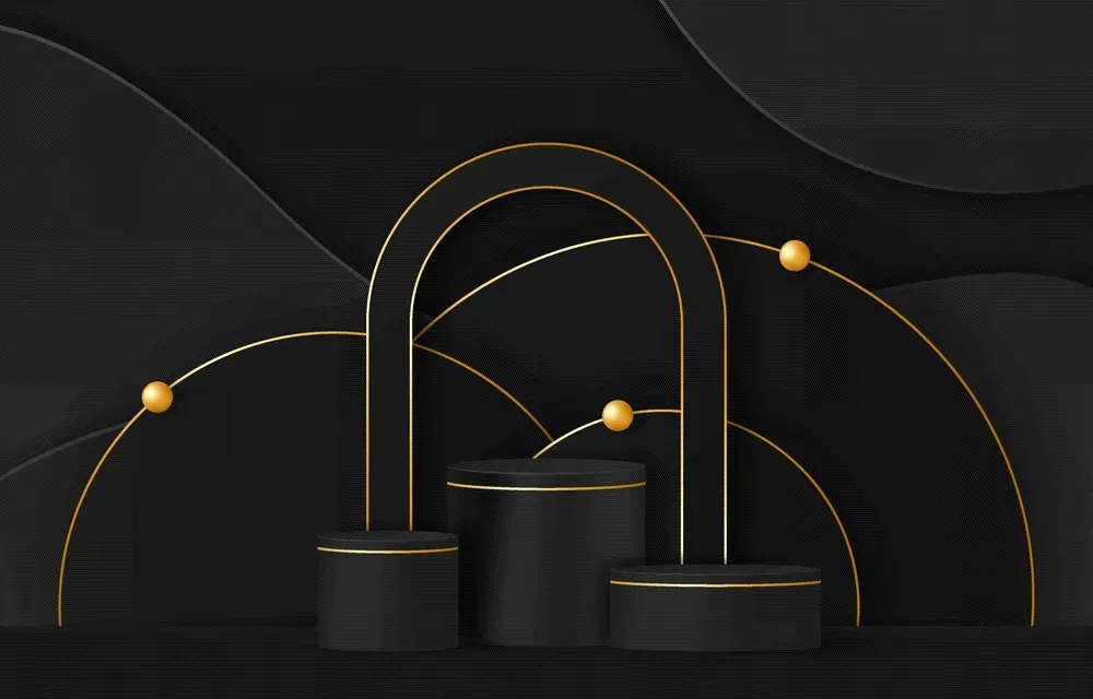 Black 3D Podium Background