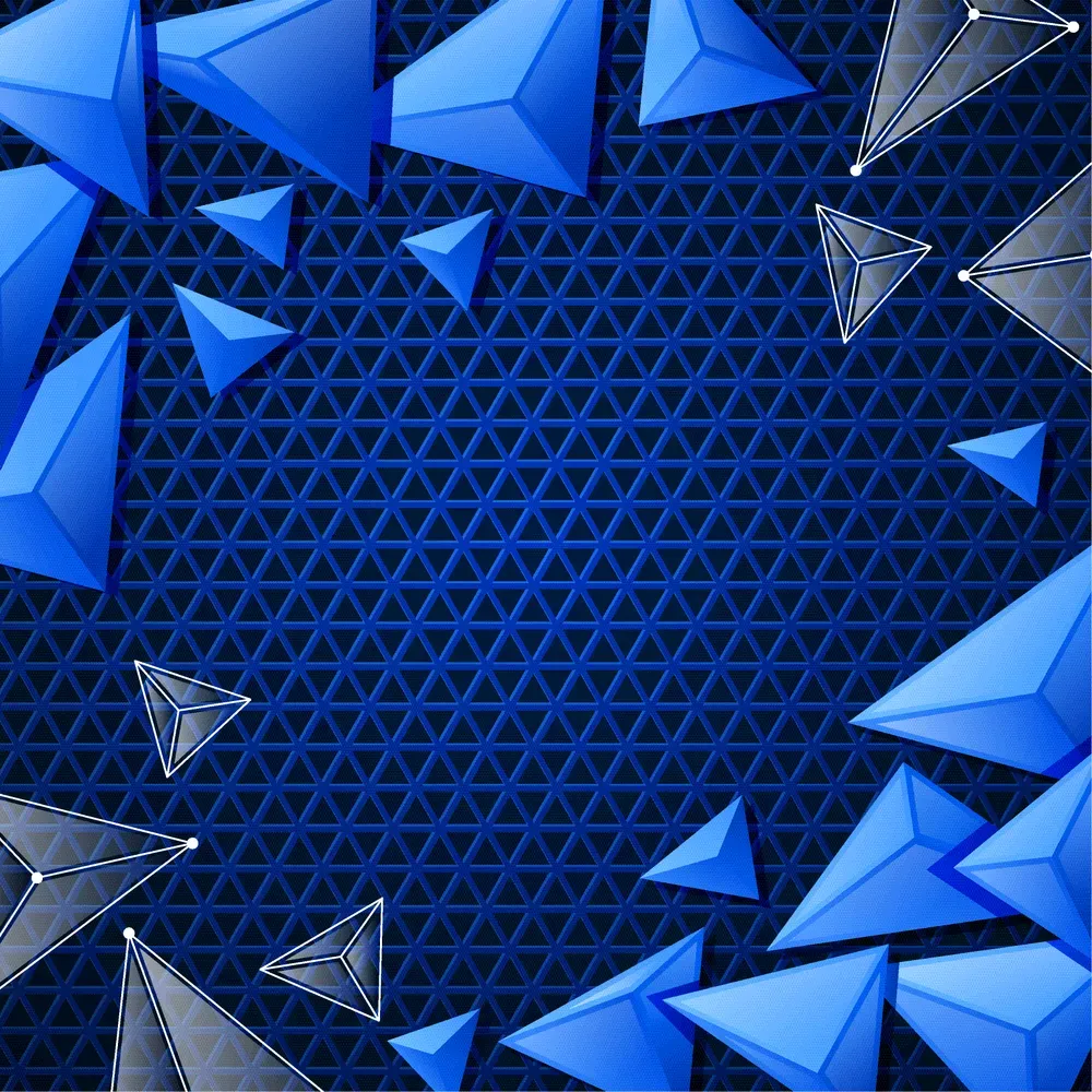 Gradient Blue Triangular Background