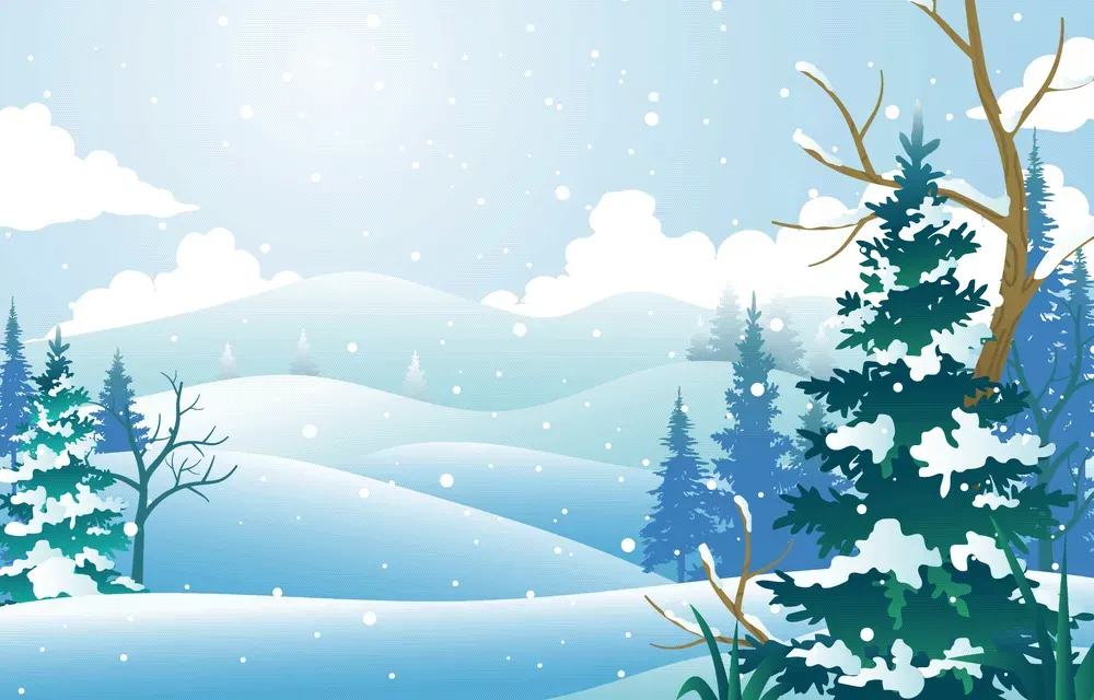 Beautiful Winter Landscape Background