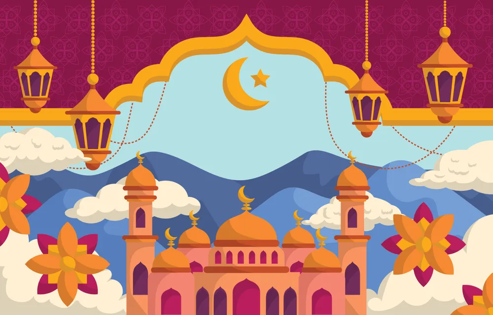Islamic Mosque Flat Background