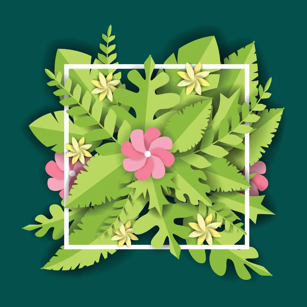 Paper Cut Flower Background