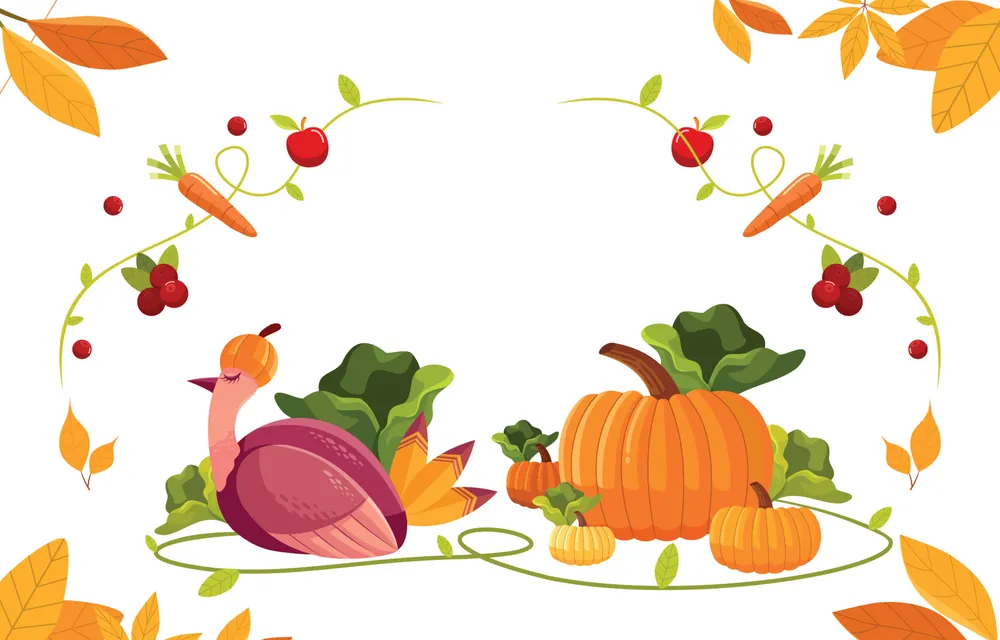Flat Thanksgiving Background