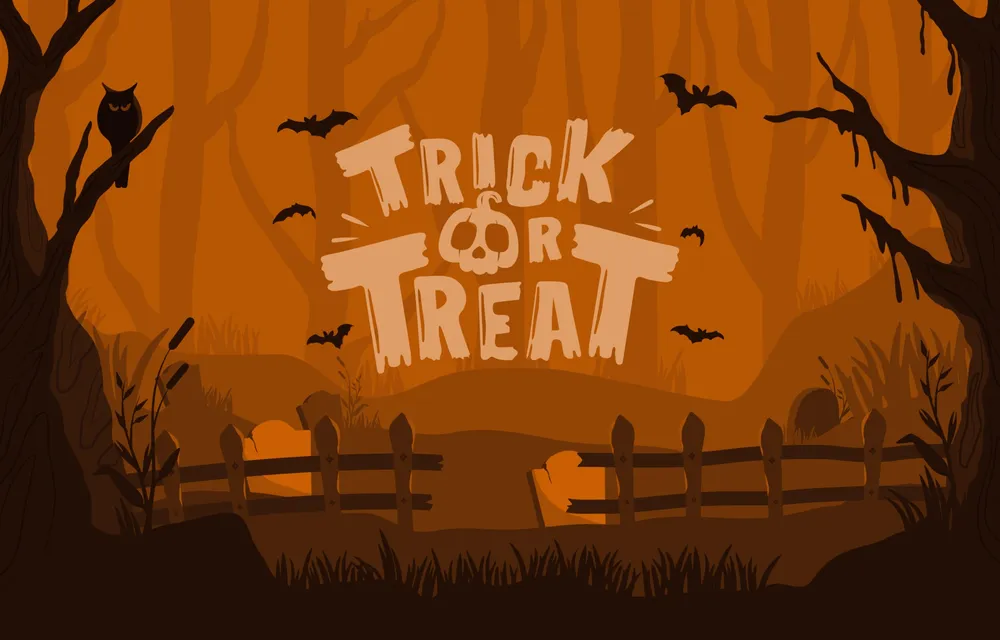 Halloween Spooky Forest Background
