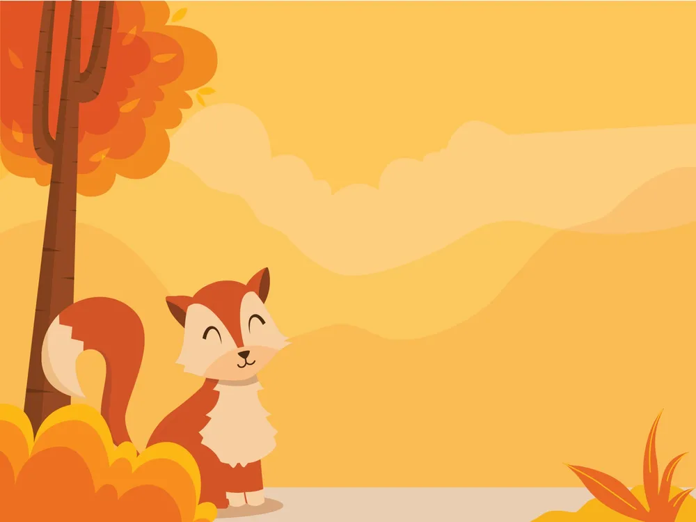 Autumn Fox Background