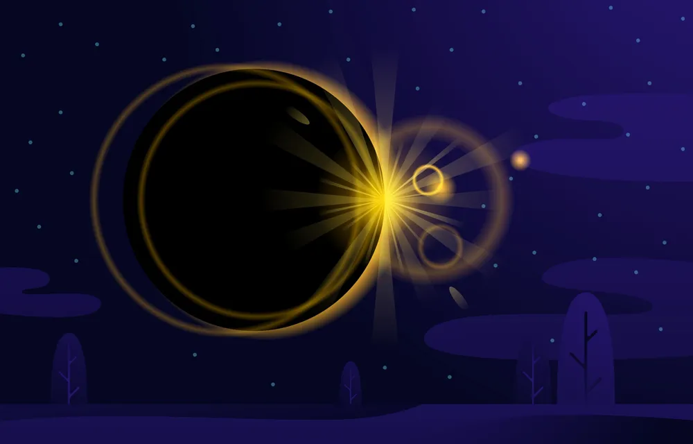 Solar Eclipse Background Concept
