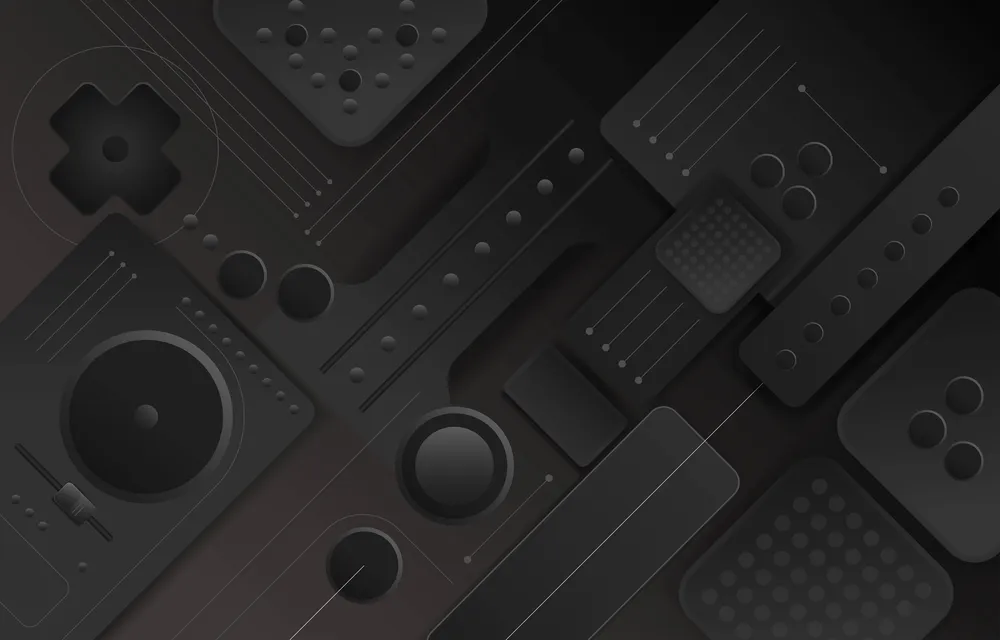 Gradient 3D Abstract Black Background