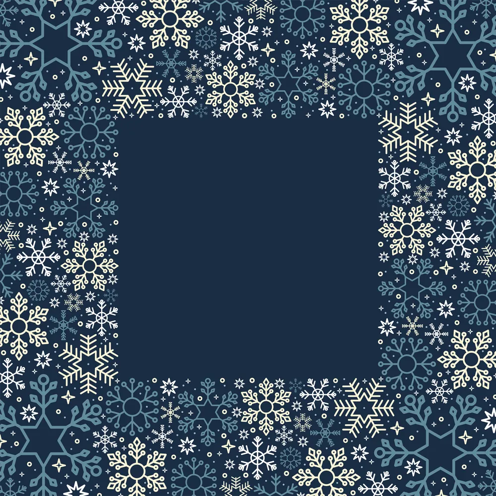 Snowflakes Winter Border Frame Background