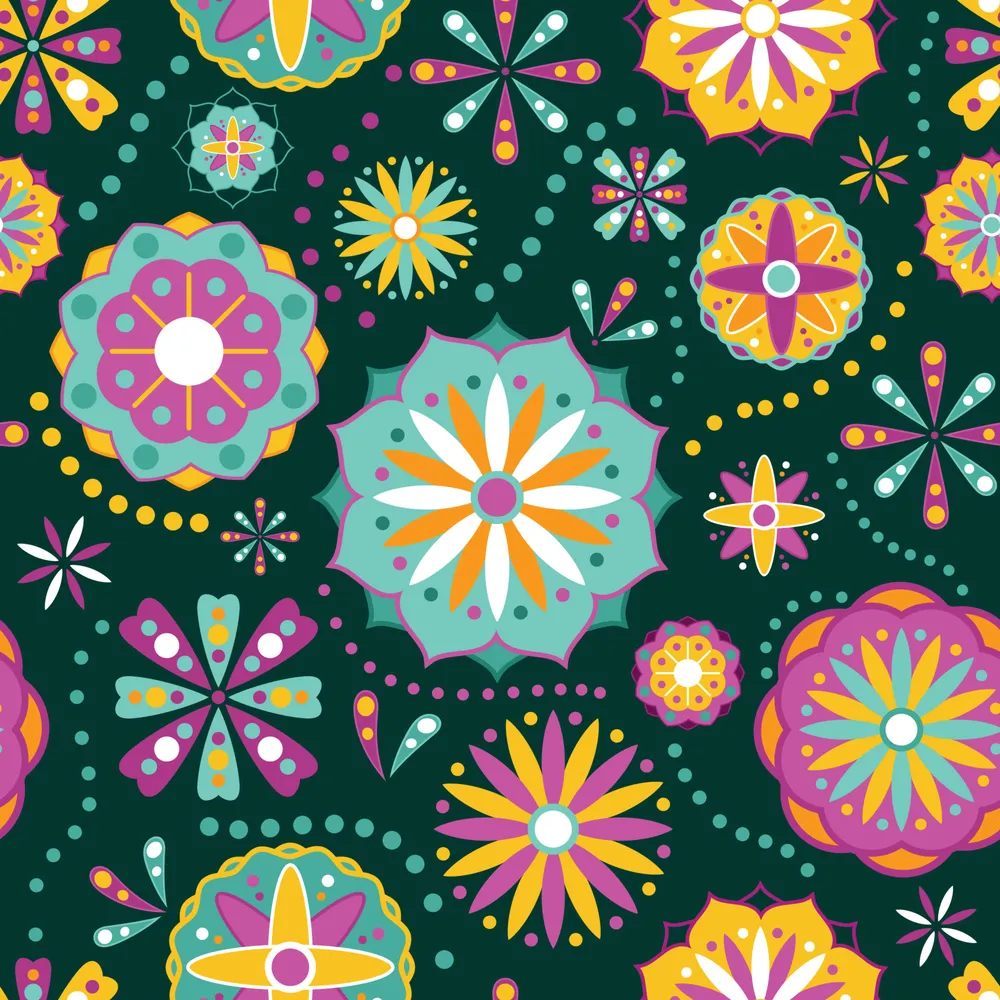 Background of Multi Color Mandala
