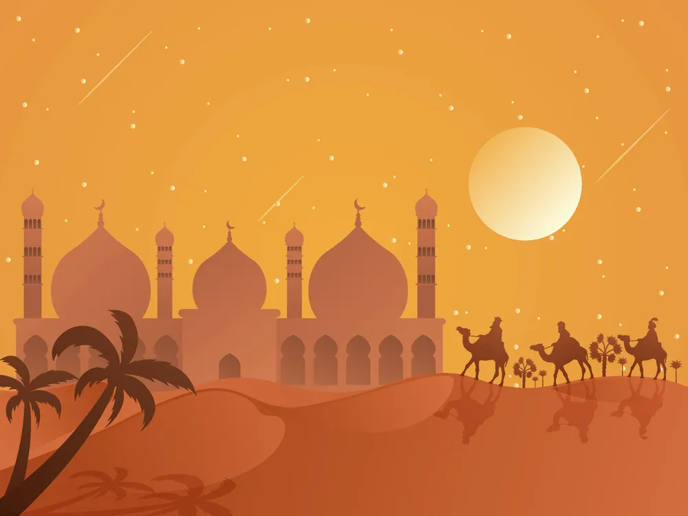 Mosque Background in the Desert