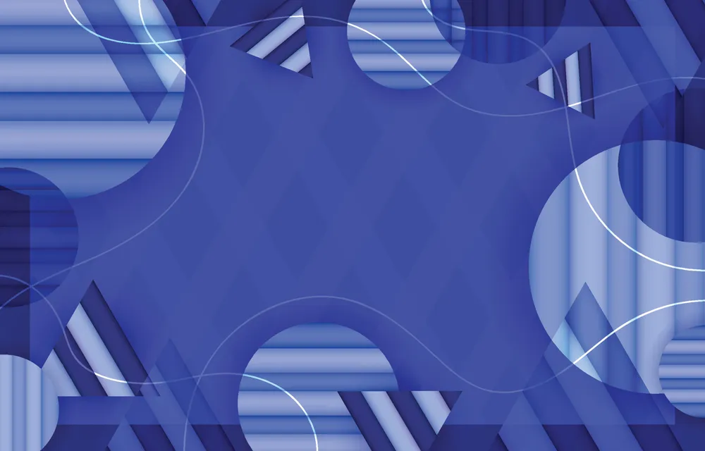Abstract Geometric Blue Background Template