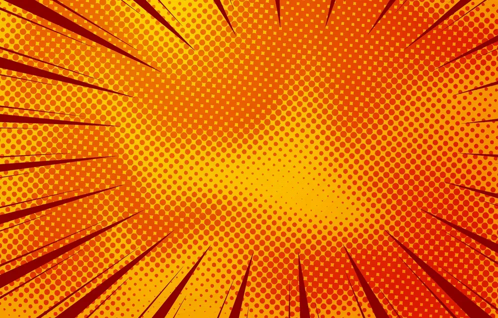 Abstract Orange Background with Halftone Effect