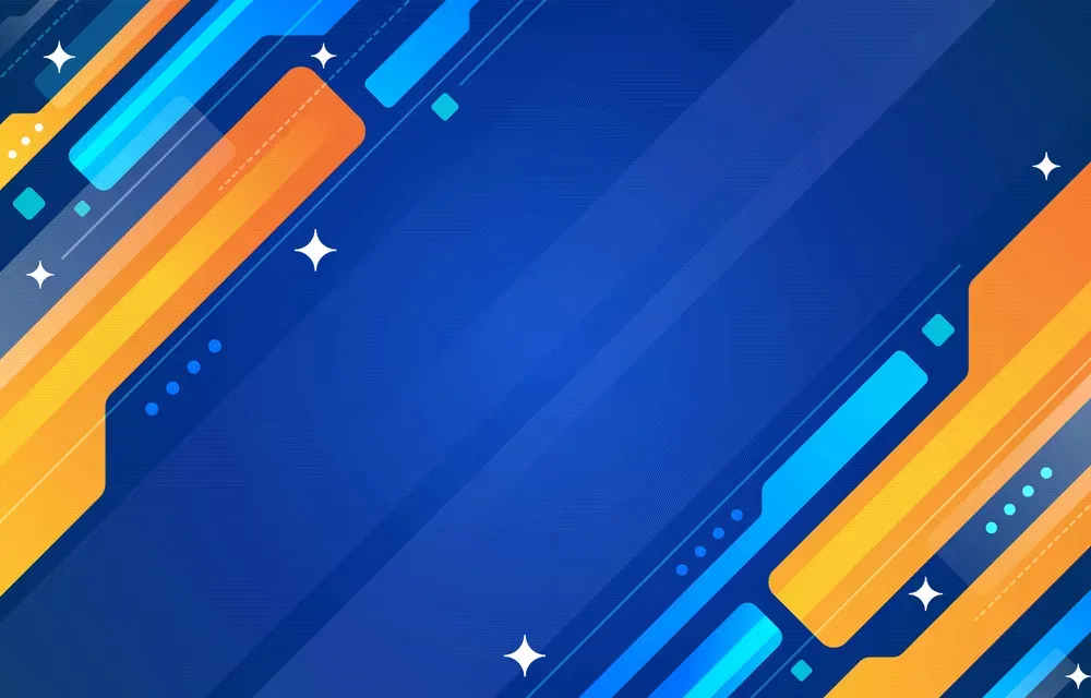 Abstract Blue and Orange Geometric Background