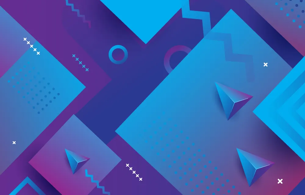 Blue Purple Absract Geometri Gradient Background