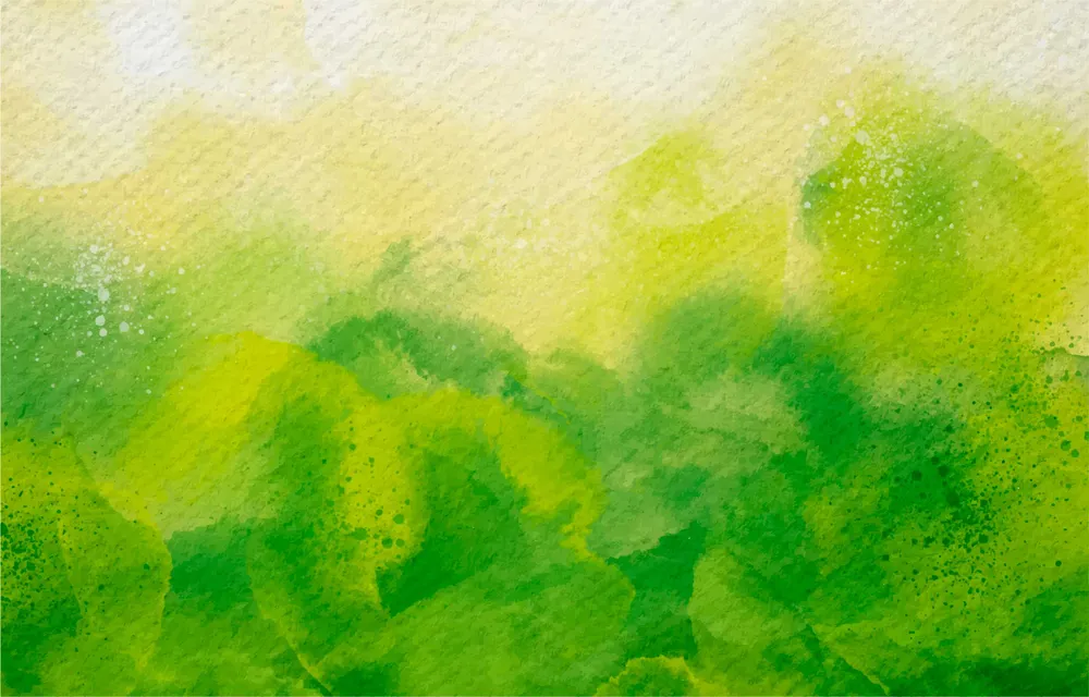 Organic Green Background In Watercolor Style
