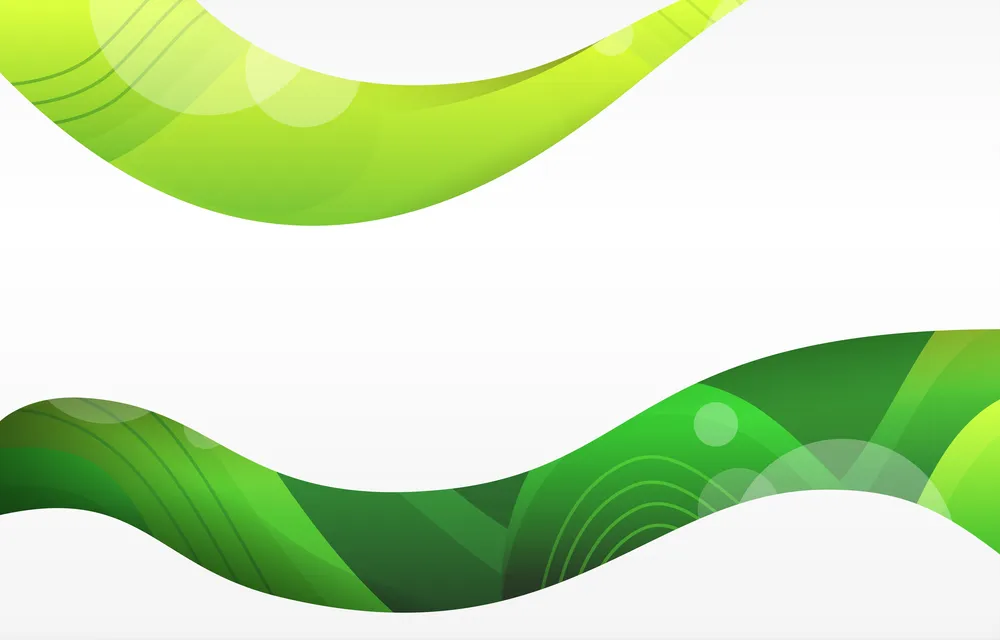 Dynamic Astract Shape with Green Background