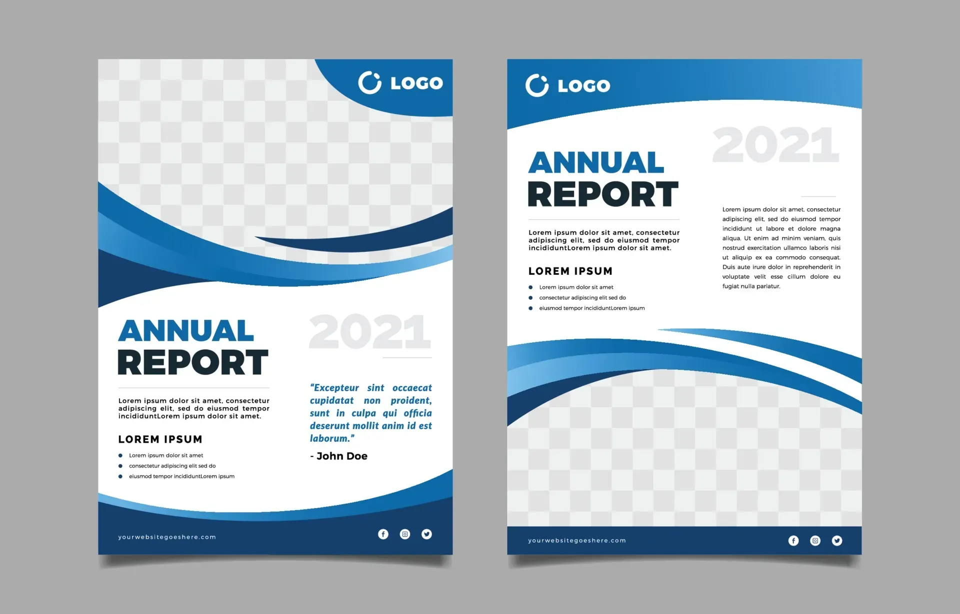 Blue Abstract Annual Report Template