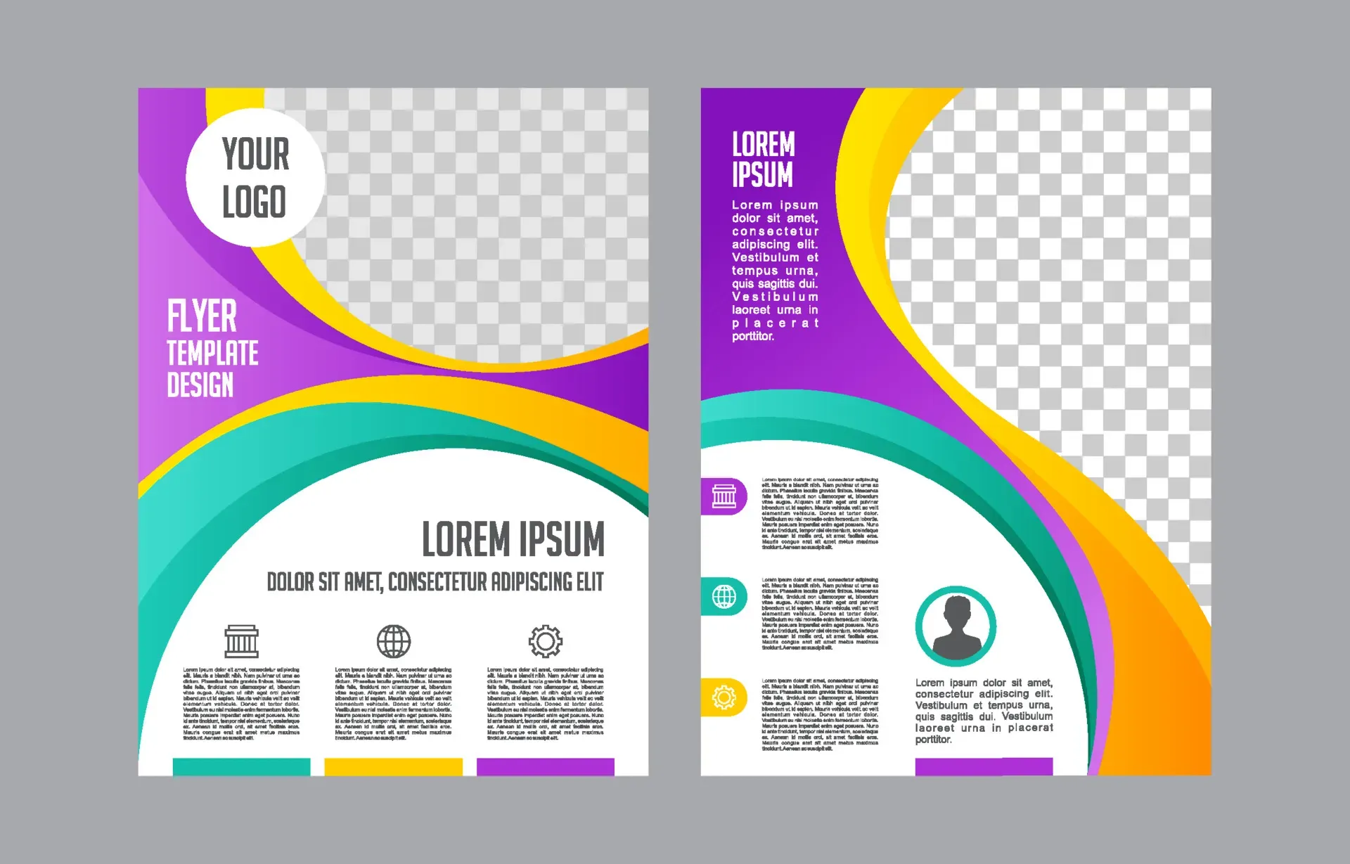 Colorful Business Flyer Template Set