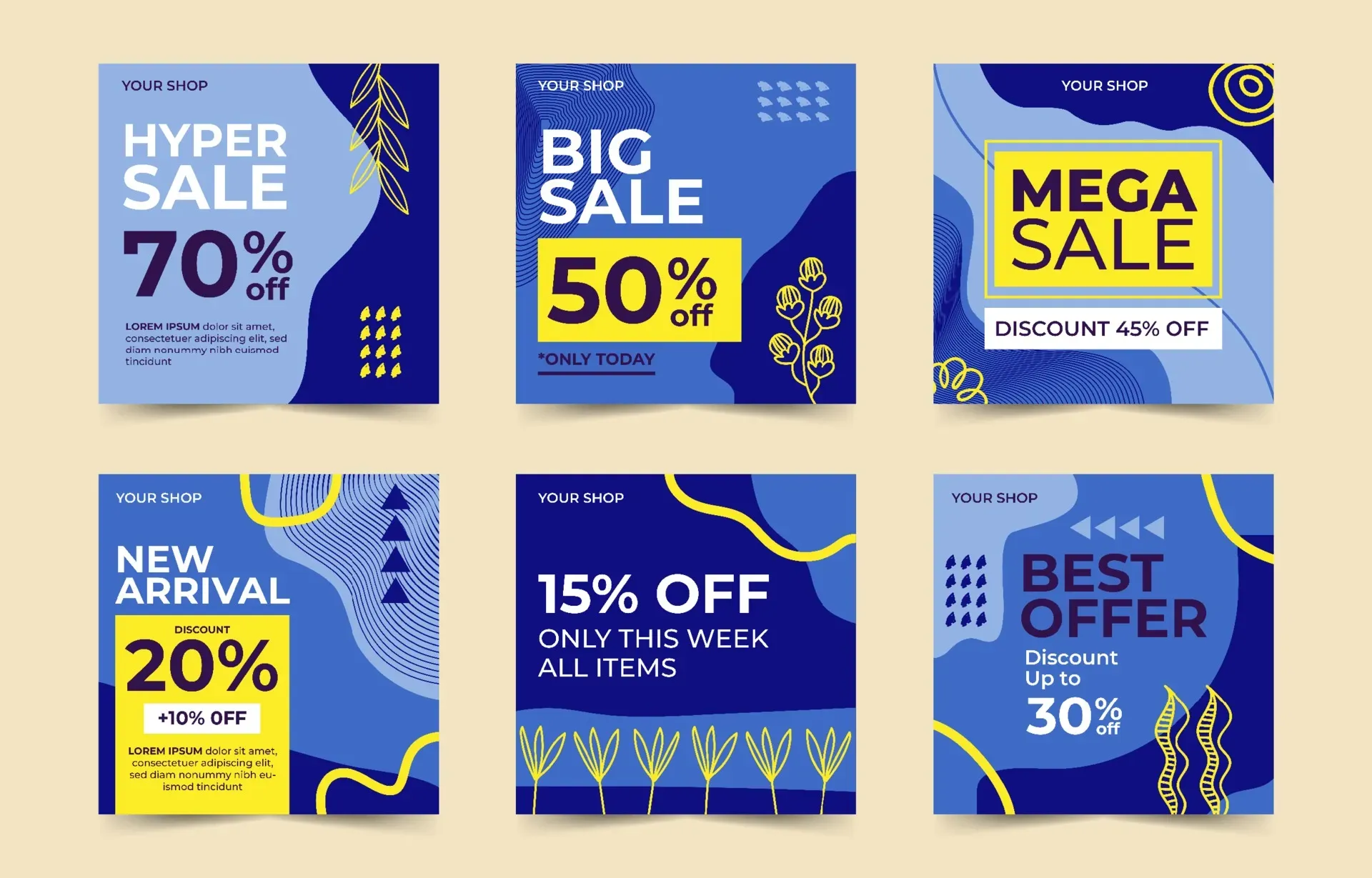 Collection of Social Media Marketing Template