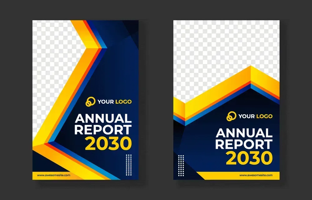 Modern Flat Annual Report Cover
