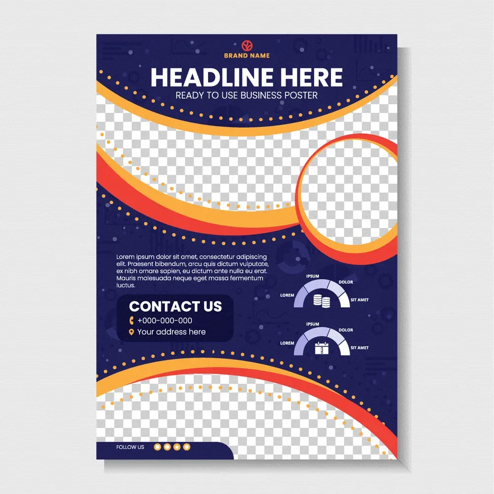 Flat Color Business Poster
