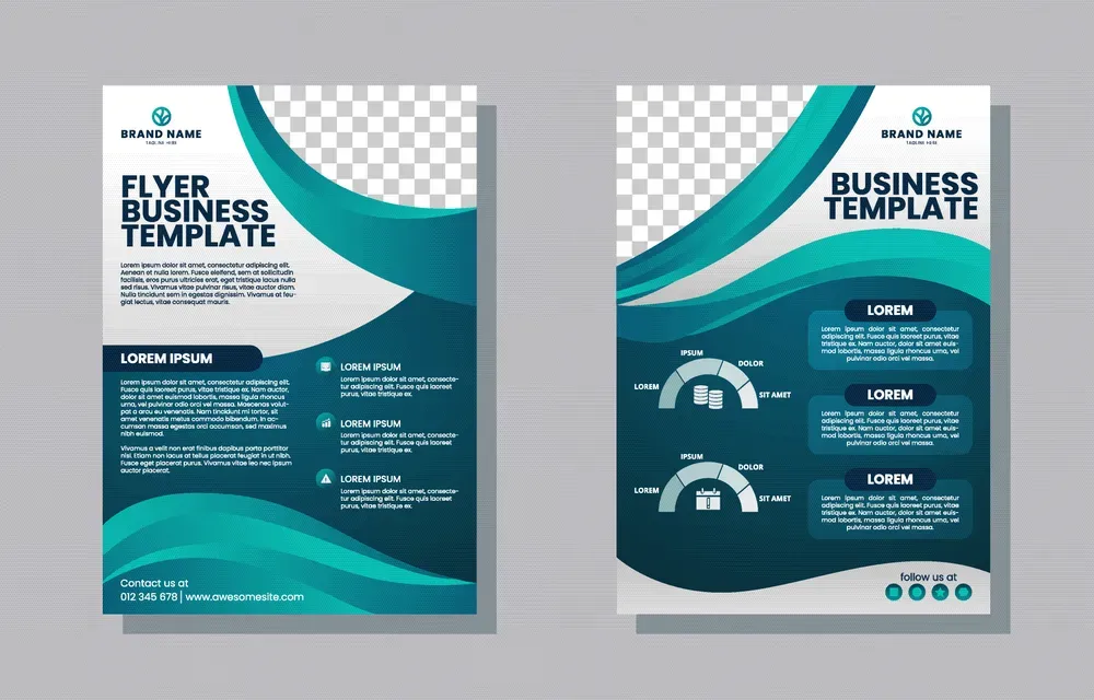 Blue Greenish Corporate Flyer