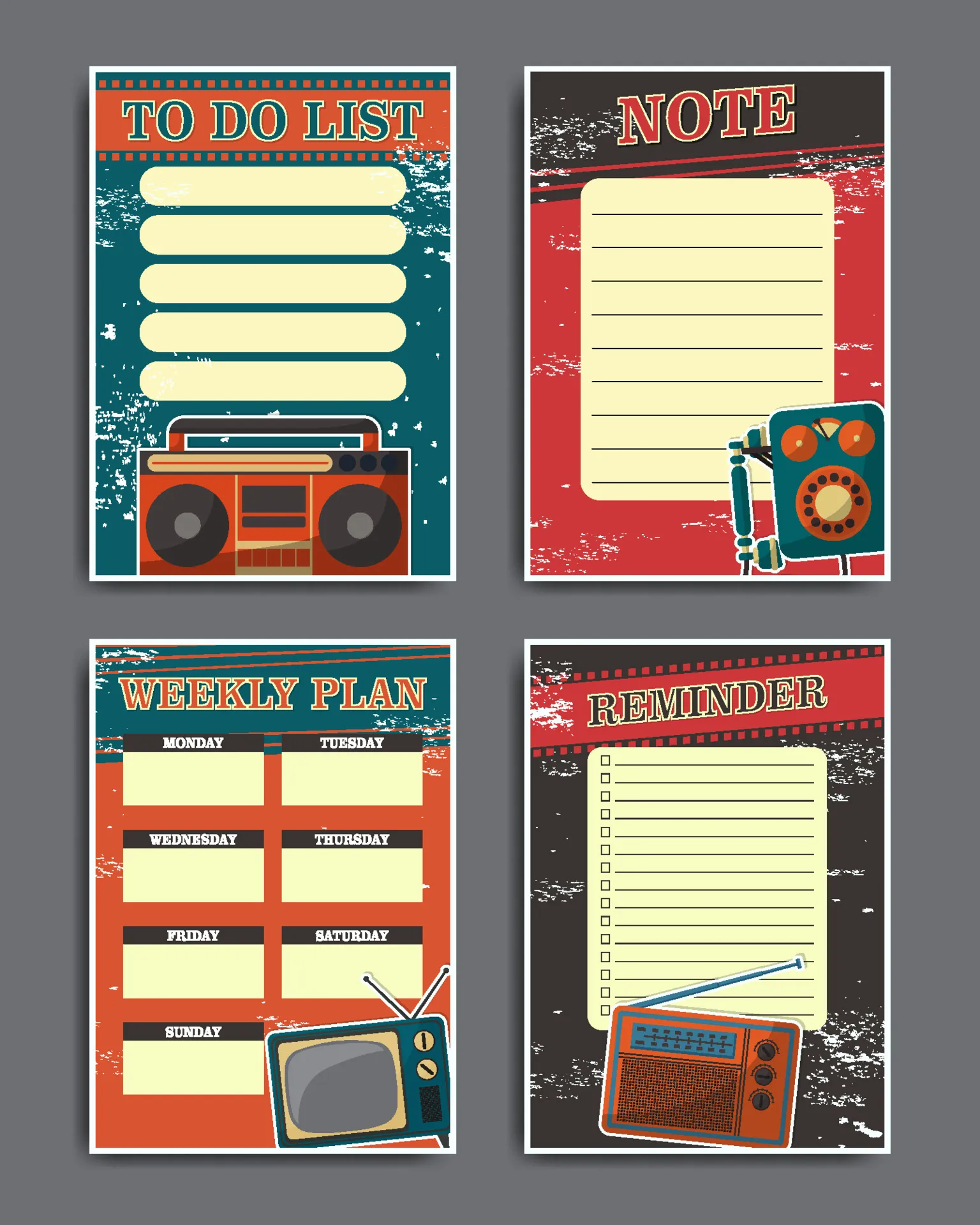 Journal Template Vintage Table