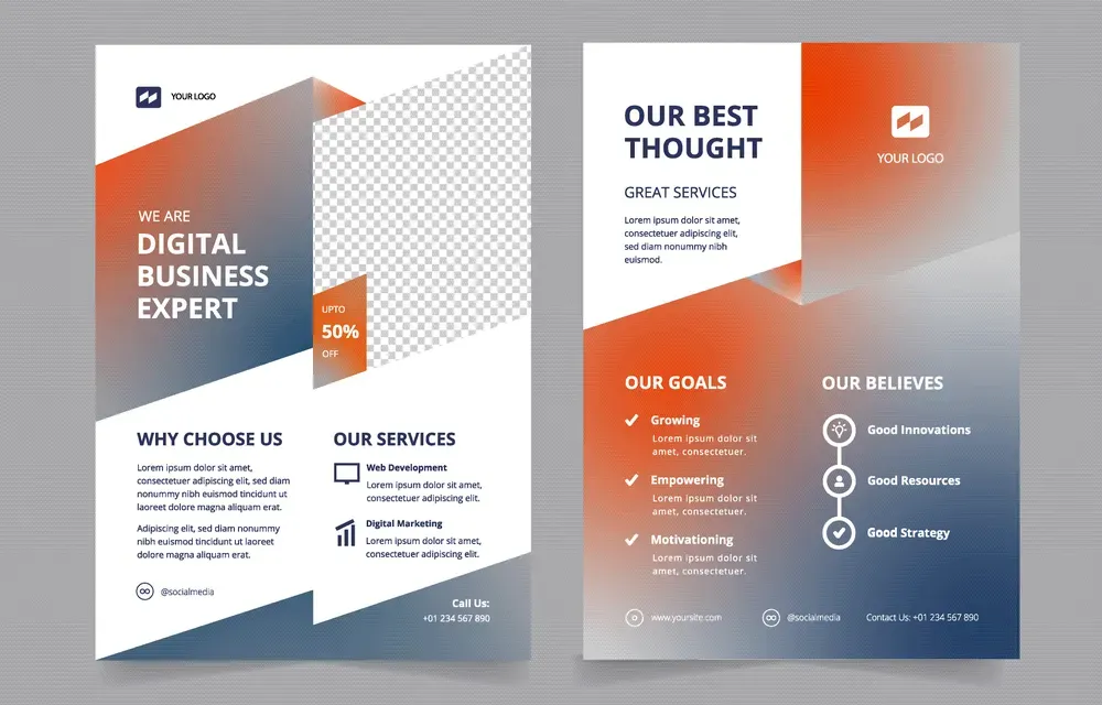 Modern Business Gradient Brochure Templates