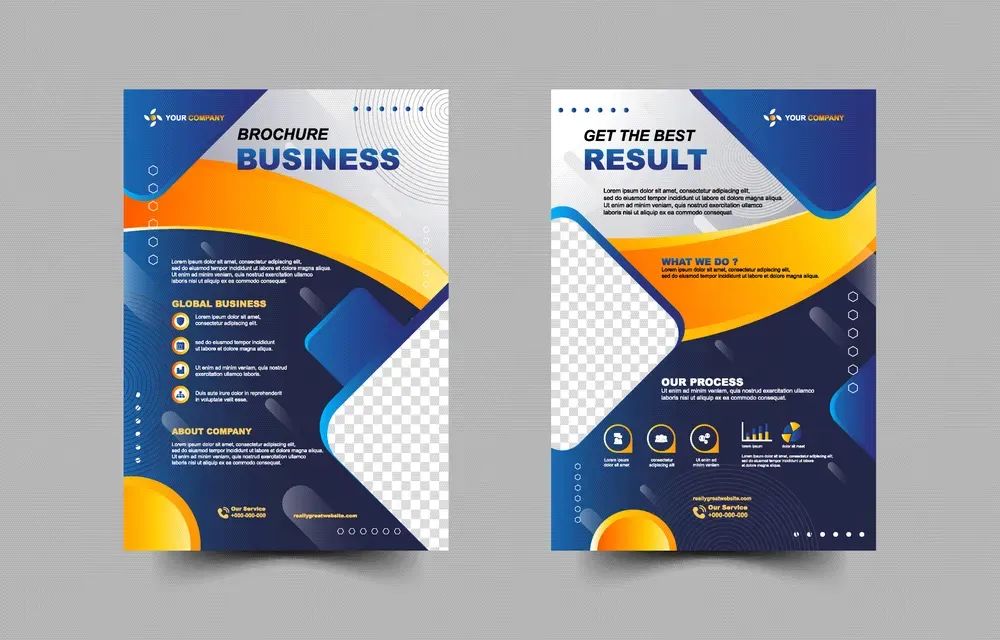 Business Brochure with Gradient Color Concept